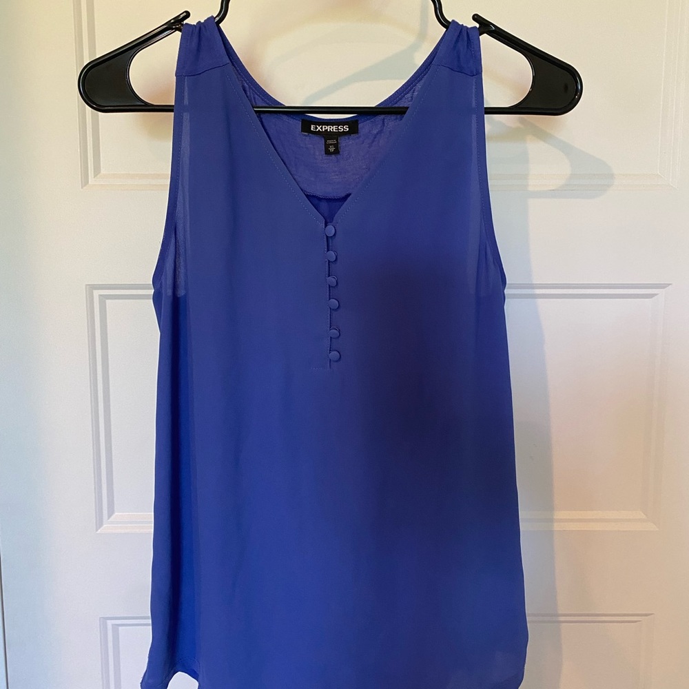 Express XS blue tank top